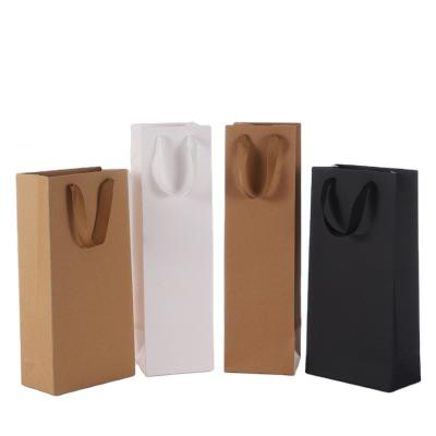 China Recycled Materials Wine bag with toilet paper stylish solid color Festive single bottle wine Champagne gift bag thickened portable storage bag for sale