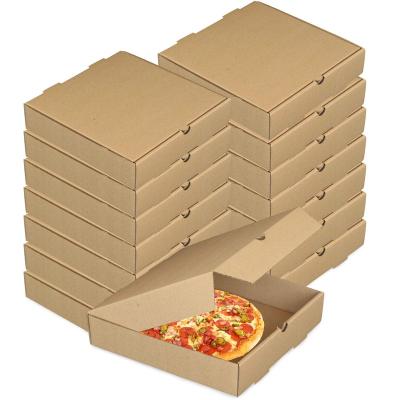 China Recycled Materials Cheap corrugated packaging pizza custom printed takeaway brown pizza box for sale