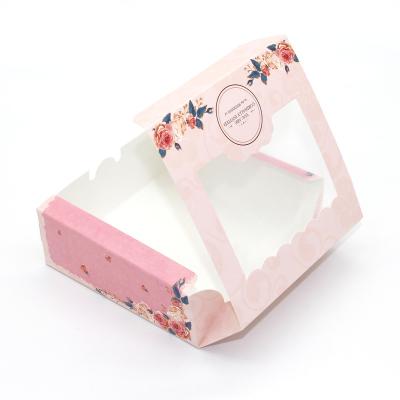 China Recycled Materials Custom Logo Luxury Eco Friendly Closure Gift Paper Folding Clear Window Gift Box Packaging For Present for sale