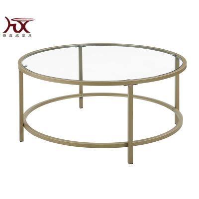 China Easy To Clean 3 Pcs Metal With Tempered Glass Top Coffee Table Set for sale