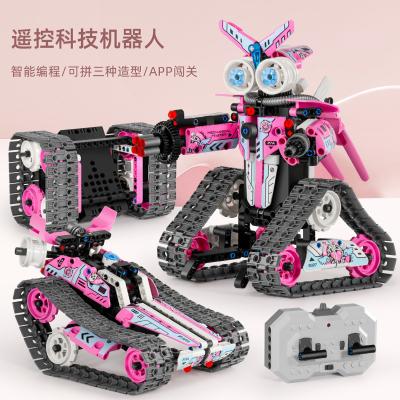 China Electronic Toy Building Blocks Electric Remote Control Set Three Styles New Product Toy Car Walli Robot Remote Control Programming for sale