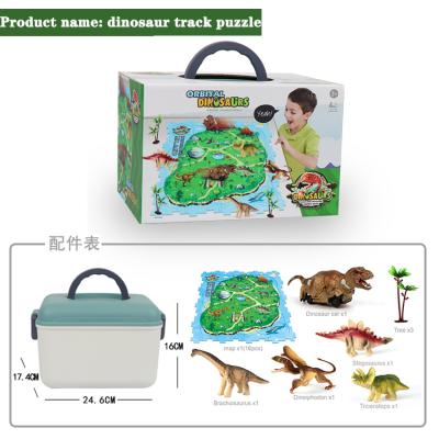 China Children's dinosaur toy simulation animal dinosaur world playmat plastic model scene HS01609/HS01610 for sale