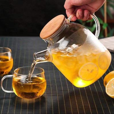 China Sustainable Wholesale Chinese Unique Modern heat resistant borosilicate Glass Teapot For Drink for sale