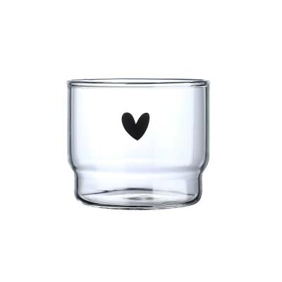 China Sustainable Factory Price Portable Heat Resistant Transparent Borosilicate glass water cup for sale