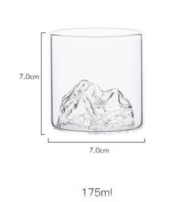 China Sustainable Hand Blown Mountain Modern Home Glass Cup Japanese Style Guanshan Whiskey Glass for sale