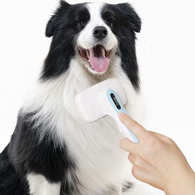 China Sustainable Pet Grooming Brush Self Cleaning Dog Cat Brush Remove Dog Hair High Quality Pet Comb for sale