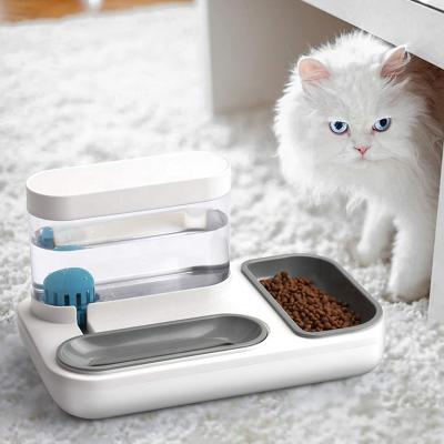 China Automatic Automatic Bowl Feeder Fountain Water Container For Cat Dog High Quality Double Bowls Pet Drinking Bowl for sale