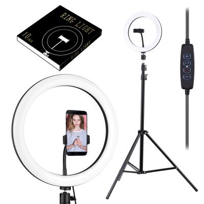 China photography & Makeup Ring Light 10 Inch Dimmable 3200k-5600k Led Ring Light For Youtube Video Live for sale