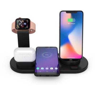 China For Phone For Watch For AirPods 2021 Hottest Product Universal Mobile Rotatable Phone 6 In 1 Dock Fast Wireless Charging Station For Multiple Devices for sale