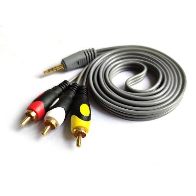 China COMPUTER 1.5M 3.5mm Male to Male Stereo 3RCA Jack Plug Audio Video Cable Adapter for TV AV Cord for sale