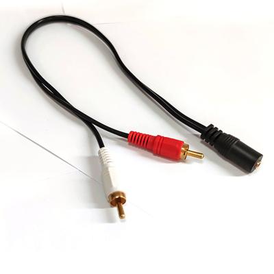 China COMPUTER Y Connector Audio Audio Cable 3.5mm Female To 2 RCA Male Stereo Cable for sale