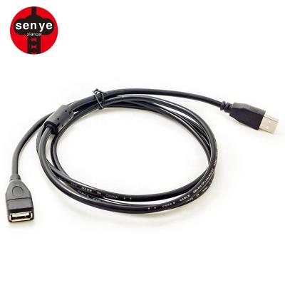 China High Speed ​​Cell Phone Cable USB 2.0 Extension 1.5M Black Male to Female for Charging USB and AM-FM Data for sale