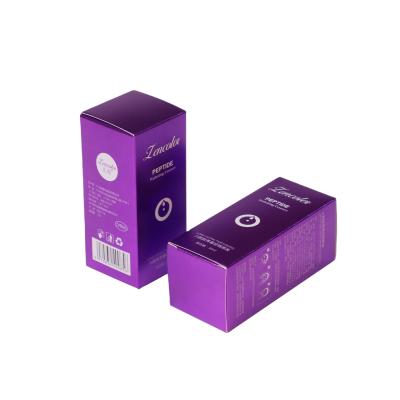 China Eco Friendly Recycled Materials Private Label Color Cardboard Paper Purple Lip Gloss Custom Packaging Box for sale