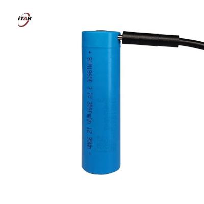 China Power Bank Charging and Discharging Functions ICR 18650 3.7V 3500mAh Rechargeable Lithium Ion Battery Type C USB Charging and Discharging Battery Cell for sale