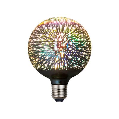 China Residential 4w E27 360 Degree 3D Fireworks Effect LED Light Bulb For Patio Office Home Party Wedding Kitchen Decor Light Fixture for sale