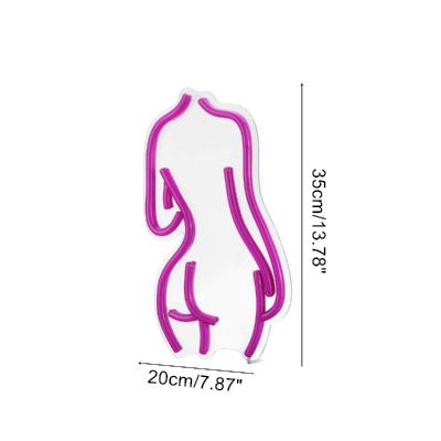 China Naked Lady Real Glass Neon Residential Signs for sale