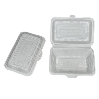 China Promotional Takeaway Disposable Single Compartment Flip Bento Box Freshness Preservation Food Container for sale