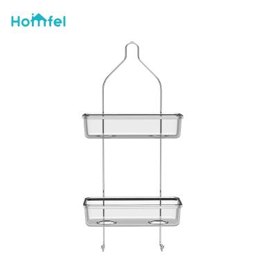 China Sustainable Bathroom Storage Iron Grid Black Electrophoresis Shower Trolley PS Box for sale