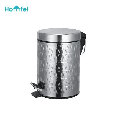 China Viable Hot Sale Factory 3L Multi Color Pedal Trash Can Powder Metal Waste Bin OEM Storage Bathroom Liner Hotel for sale