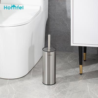 China Fingerprint Proof Curve Brand New Viable Style Toiletbrush Multi Colors Stainless Steel Toilet Brush Holder For Bathromm for sale