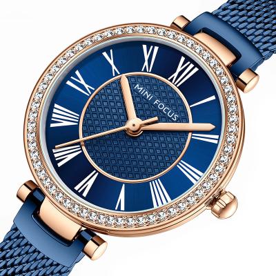 China Elegant Women's Automatic Light Date Waterproof Milanese Band Women's Quartz Watch Japanese Movement Luxury Mesh Watch for sale