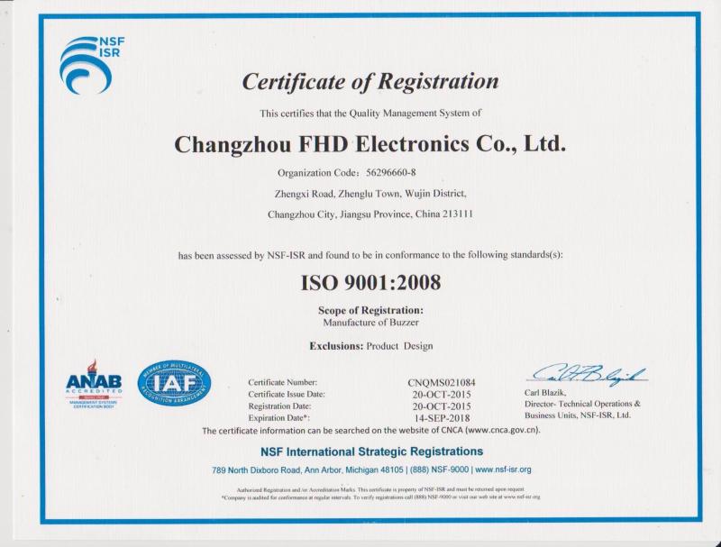 Verified China supplier - CHANGZHOU FHD ELECTRONICS CO.,LTD