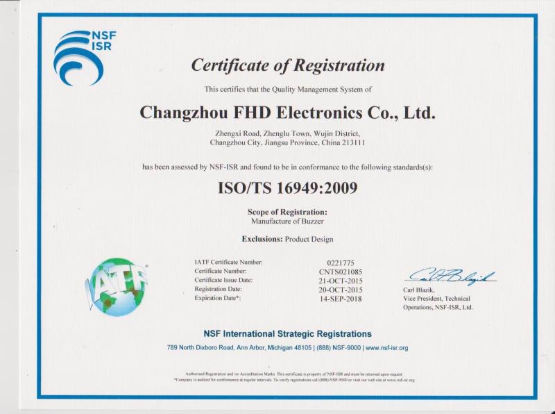 Verified China supplier - CHANGZHOU FHD ELECTRONICS CO.,LTD