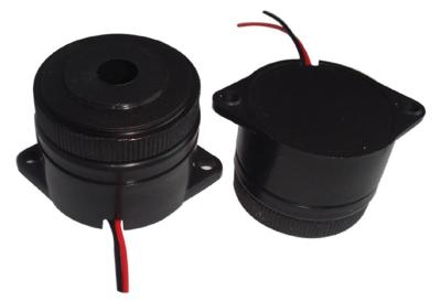 China Black 30mm Siren Piezo Alarm Buzzer 12V With Continous and Pluse tone for sale