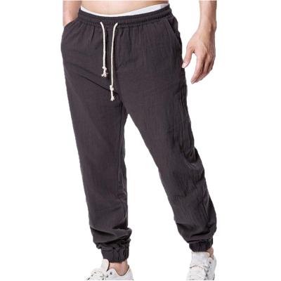 China 2021 Outdoor Men's Hip Hop Cotton Hemp Breathable Leisure Sports Tie Up Gaiters Pants for sale