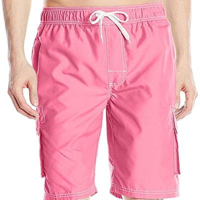 China Plus Size Men's Barracuda Swim Trunks Elasticized Waistband With Drawstring And Contrast Side Stripes for sale