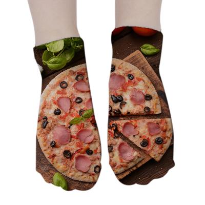 China Wholesale Breathable Funny Pizza Pattern Socks Unisex Summer Sports Low Socks Women Kids Art Crew Socks Happy Gift for sale