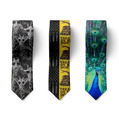 China Ployster Fashion 8cm Cartoon Colorful Funny Peacock Man Creative Tie Slim Tie Suit Men Business Wedding Casual Ties for sale