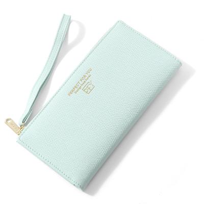 China New 2021 RFID Women Trend Latest Fashion Ladies PU Leather Clutch Bag Custom Coin Purses for sale