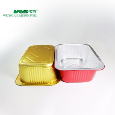 China Cooking Made in China Aluminum Foil Tray Food Grade 1800ml Disposable Takeaway Food Container for sale