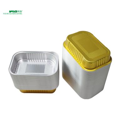 China Airline Recyclable Hot Meal Aluminum Foil Sale Tray Takeaway Foil Container Rectangular Disposable Aluminum Foil Pan for sale