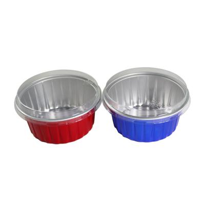 China Factory Wholesale Aluminum Foil Disposable Container Round Aluminum Pan Food Containers Baking Cup for sale