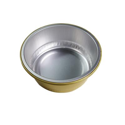 China Custom Size Eco-friendly Disposable Takeout Container Food Grade Gold Foil Cake Mold Colorful for sale