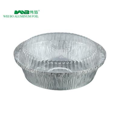 China Fast Food Aluminum Container Microwave Oven Heating Container Small Diameter Circle Foil Container for sale