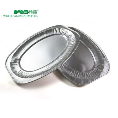 China Wholesale Disposable Baking Pan Food Grade Aluminum Foil Turkey Barbecue Grill Aluminum Foil Food Wrapping Pans for sale