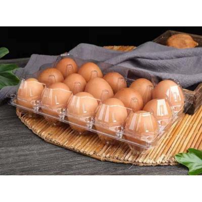 China Blister Egg Boxes Factory Price 15 Holes PVC/PET Clear Disposable Plastic Blister Packing Trays Egg for sale