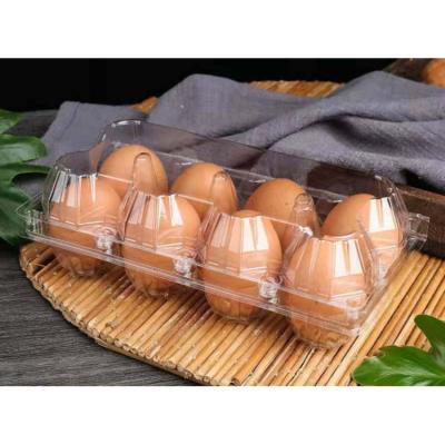 China Blister Egg Boxes Wholesale Egg Tray Square Transparent Plastic Egg Tray Can Be Customized 8 Grid Flip Egg Tray Food Grade Packaging Material for sale