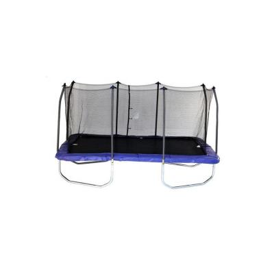 China With 9ft Protective Net Rectangle Blue Backyard Trampoline With Fence for sale