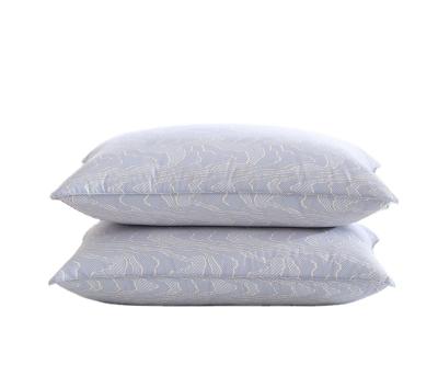 China GAGA16 sustainable 100%cotton printed fabric duck feather gray pillow filling double bed pillow low price for sale