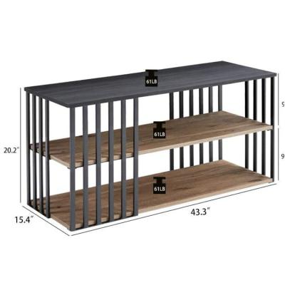 China Linsy Extendable Home TV Stand for TVs up to 50 in Coffee Table with 3 Tier Shelf for sale