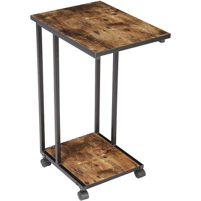 China Foldable Manufacturing Price Assembly Look Easy Industrial Wood Accent Table Wood End Table for sale