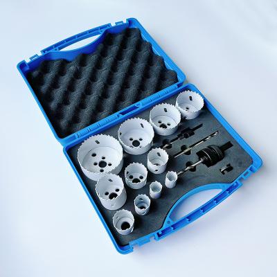 China OEM 15 PCS Plywood Jinnuo 19mm - 76mm HSS Bi Metal Hole Saw Kit Just In Case for sale