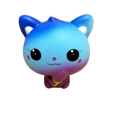 China Promotional cute soft white squishy cat kawaii toy Squishy cat anti stress toy Anti stress toy for sale