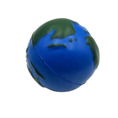 China Promotional Globe Shape Friendly Earth Balls Squeeze Squeeze Toy Stress Ball Eco PU Foam Soft Squishy Ball for sale