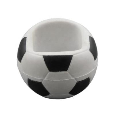 China Promotional Anti Cell Phone Holder Football PU Toy Stress Ball Soccer Mobile Phone Holder Stress Reliever for sale