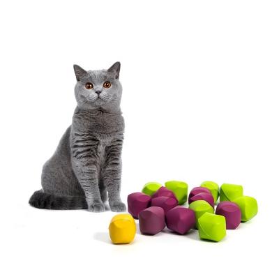 China Toy Pu Fashion Colorful Pet Cat Kitten Soft Foam Play Balls Promotional Activity Toys Funny Balls Squishy Ball for sale